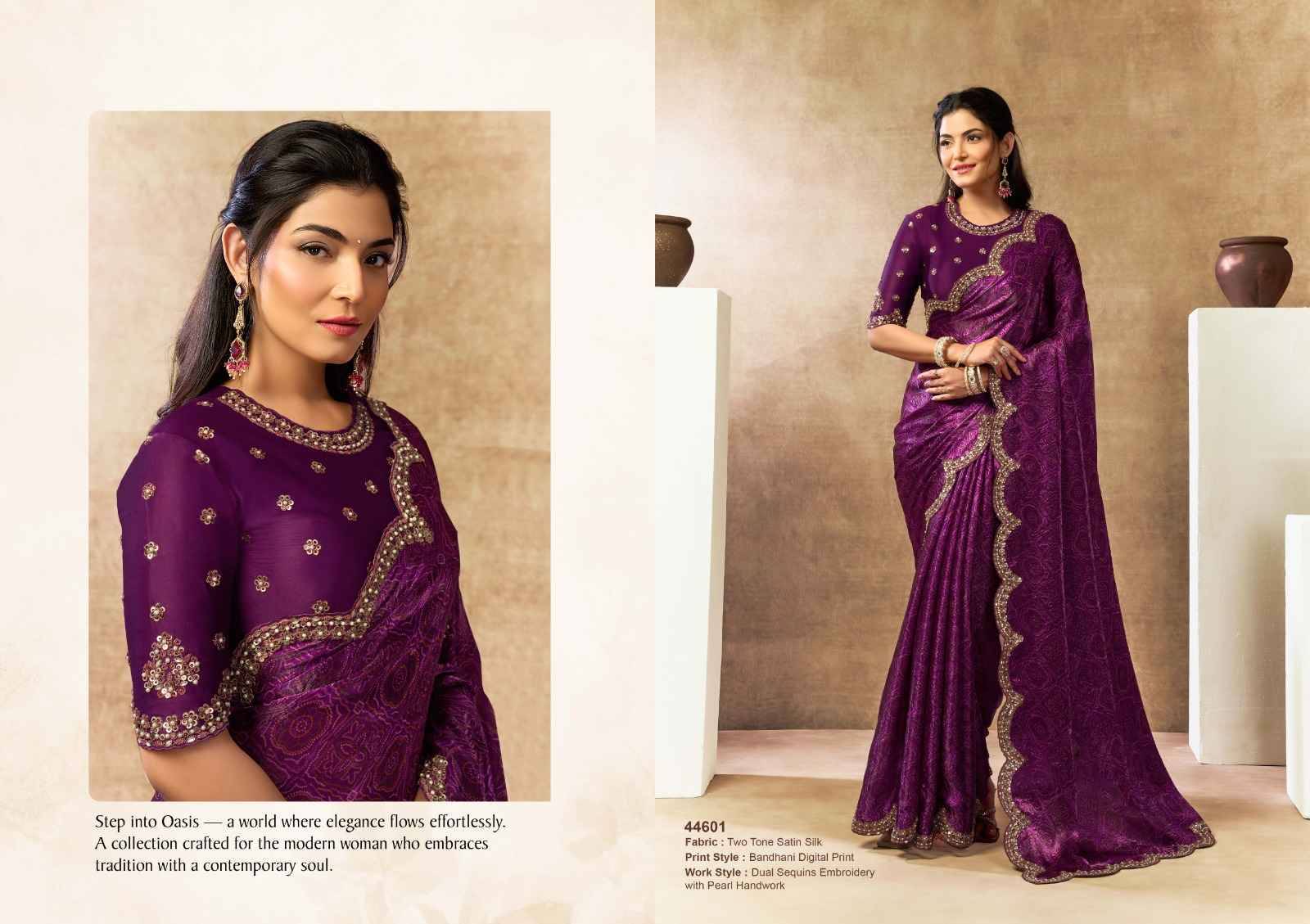 NORITA 44600 OASIS By MAHOTSAV 44601 To 44616 Series Indian Traditional Wear Collection Beautiful Stylish Fancy Colorful Party Wear & Occasional Wear Pure Silk Sarees At Wholesale Price